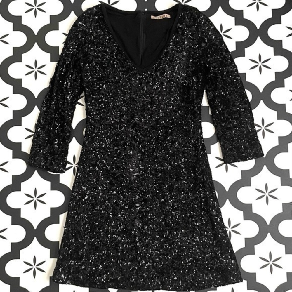 Velvet stretch sequin dress, Small, Excellent Like New Condition